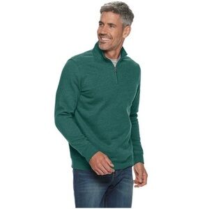 NWT Men's Croft & Barrow Soft Quarter Zip Fleece
Pullover green Size S